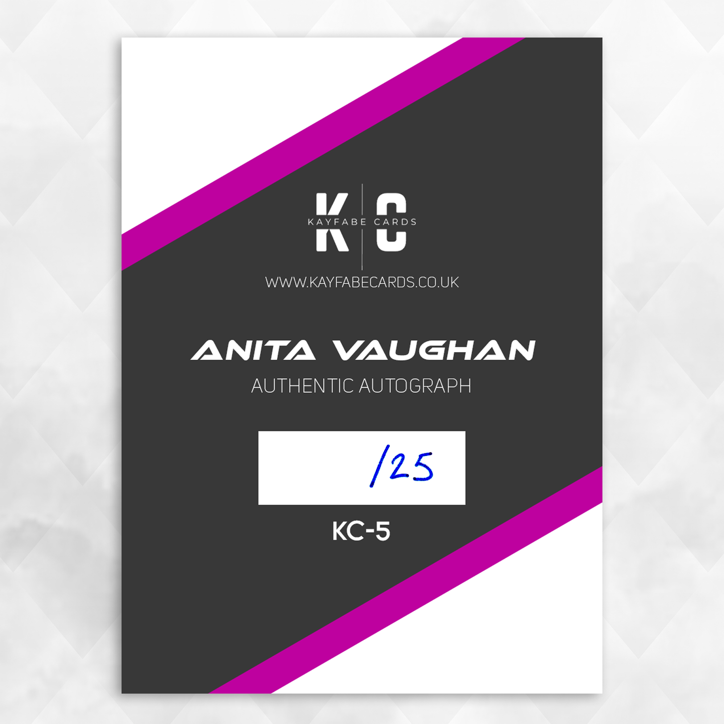 Anita Vaughan /25 Autographed Wrestling Trading Card KC-5