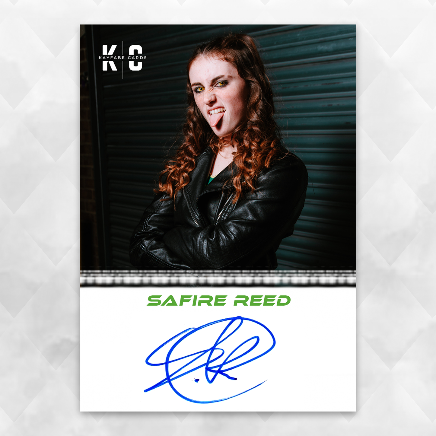 Safire Reed /25 Autographed Wrestling Trading Card KC-4