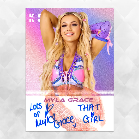 Myla Grace 1/1 Kiss Autographed Wrestling Trading Card KC-6